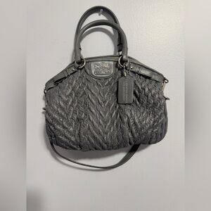 Limited Edition Coach Charcoal Quilted Satchel